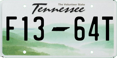 TN license plate F1364T