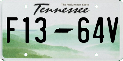 TN license plate F1364V