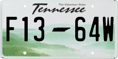 TN license plate F1364W