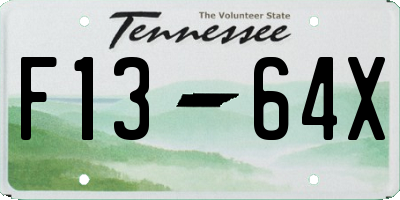TN license plate F1364X