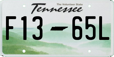 TN license plate F1365L