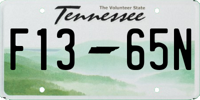 TN license plate F1365N