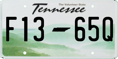 TN license plate F1365Q