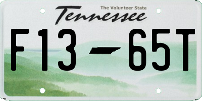 TN license plate F1365T