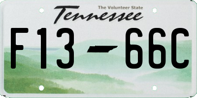 TN license plate F1366C