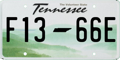 TN license plate F1366E