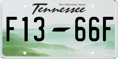 TN license plate F1366F