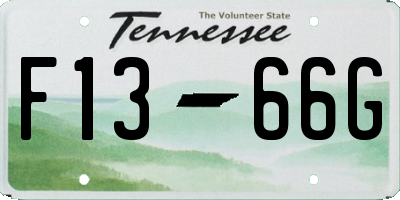 TN license plate F1366G
