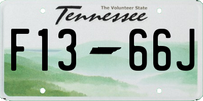 TN license plate F1366J