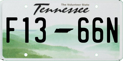 TN license plate F1366N