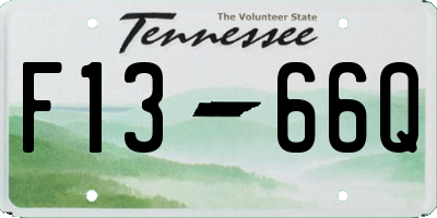 TN license plate F1366Q