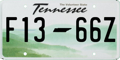 TN license plate F1366Z