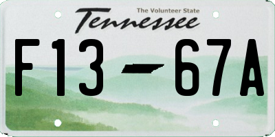 TN license plate F1367A