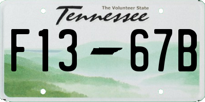 TN license plate F1367B