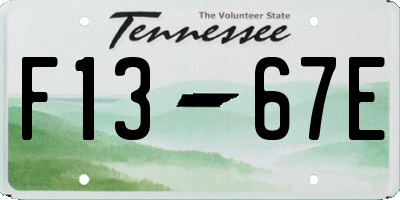 TN license plate F1367E