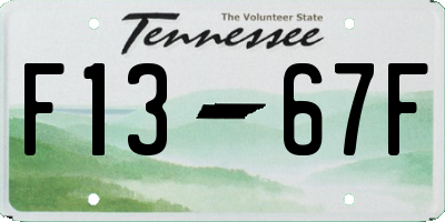 TN license plate F1367F