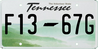 TN license plate F1367G