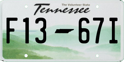 TN license plate F1367I