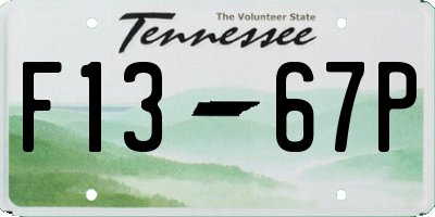 TN license plate F1367P
