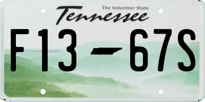 TN license plate F1367S