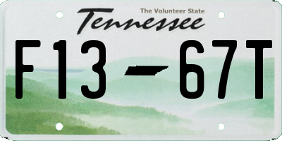 TN license plate F1367T