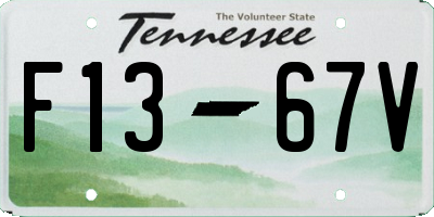 TN license plate F1367V
