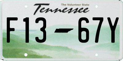 TN license plate F1367Y