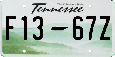 TN license plate F1367Z