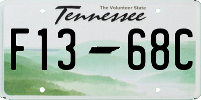TN license plate F1368C