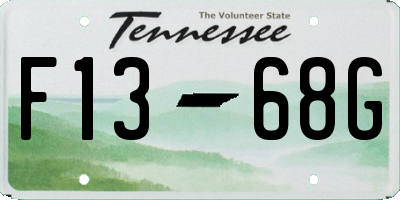 TN license plate F1368G