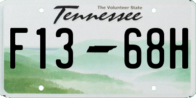 TN license plate F1368H