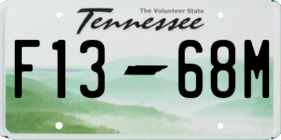 TN license plate F1368M