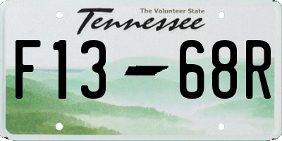 TN license plate F1368R