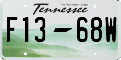 TN license plate F1368W