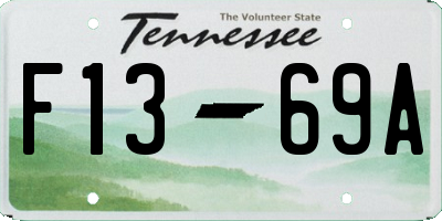 TN license plate F1369A