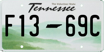 TN license plate F1369C