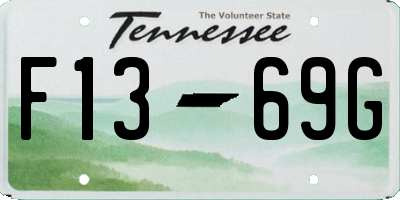 TN license plate F1369G