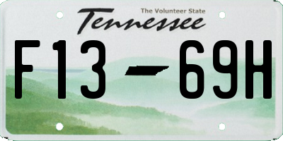 TN license plate F1369H
