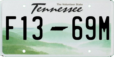 TN license plate F1369M