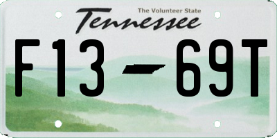 TN license plate F1369T