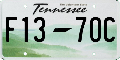 TN license plate F1370C