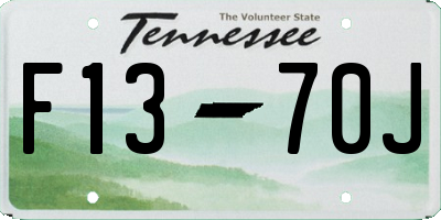 TN license plate F1370J