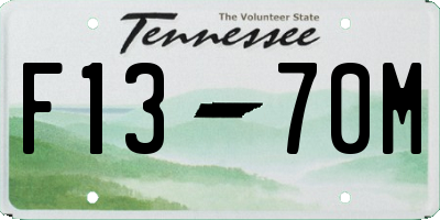 TN license plate F1370M