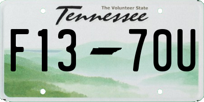 TN license plate F1370U