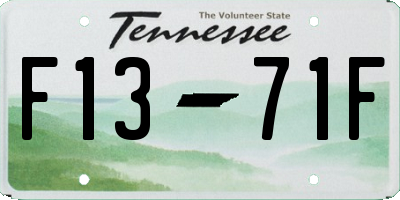TN license plate F1371F