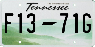 TN license plate F1371G