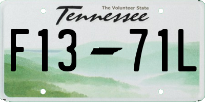 TN license plate F1371L