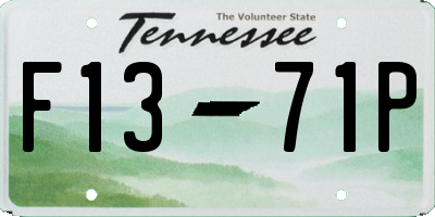 TN license plate F1371P