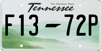 TN license plate F1372P