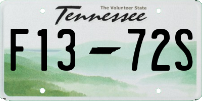 TN license plate F1372S
